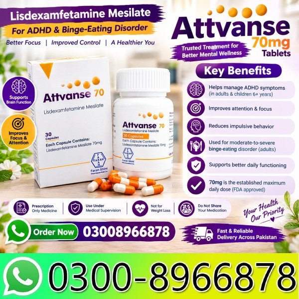 Attvanse 70mg Tablets Price in Pakistan