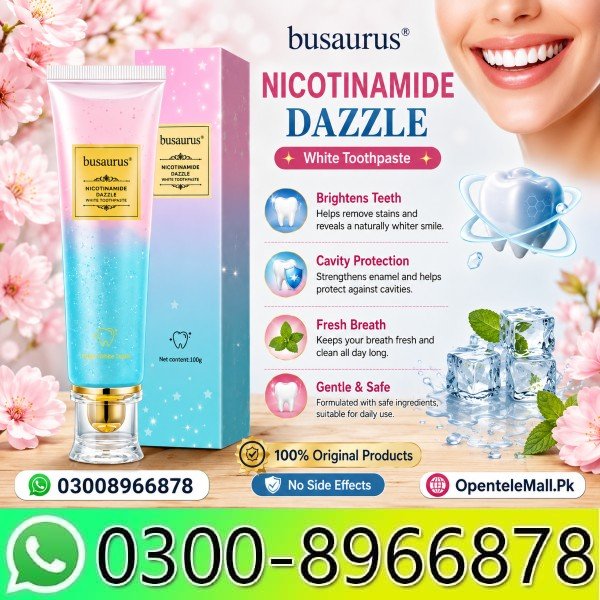 Busaurus Nicotinamide Dazzle White Toothpaste 100g