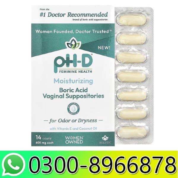 PH-D Feminine Health Boric Vaginal Suppositories In Pakistan