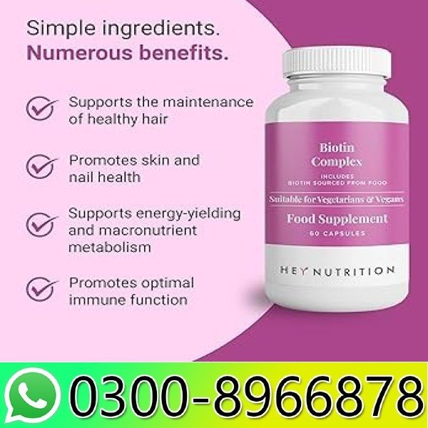 Hey Nutrition Biotin Complex – Food-Sources Biotin In Pakistan
