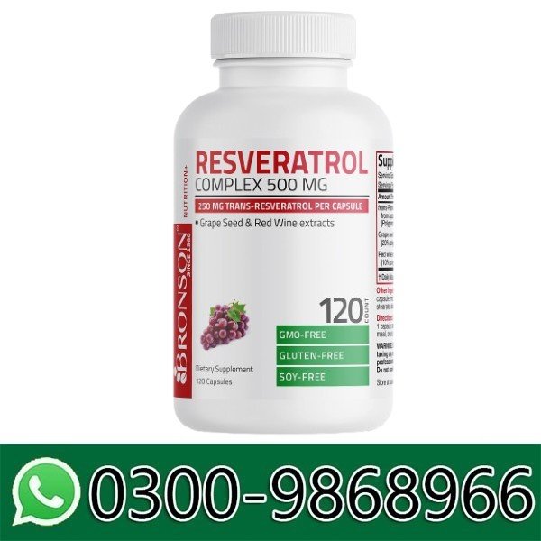 Bronson Resveratrol Complex 500mg – Powerful Antioxidant in Pakistan