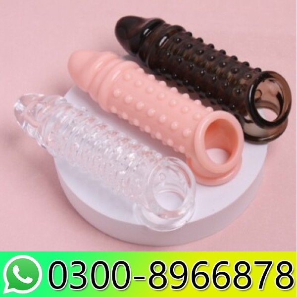 Black Color Dotted Pines Sleeve Condom In Pakistan