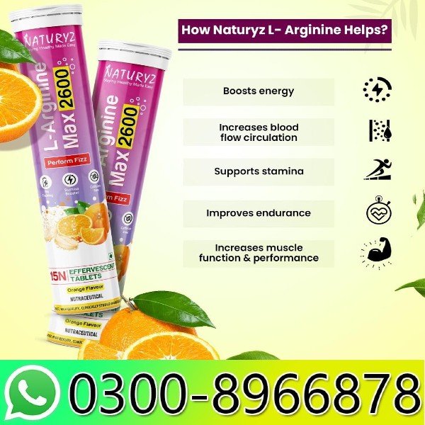 Naturyz L arginine Max 2600 Effervescent Tablets In Pakistan