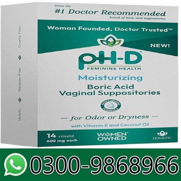 PH-D Feminine Health Boric Vaginal Suppositories In Pakistan