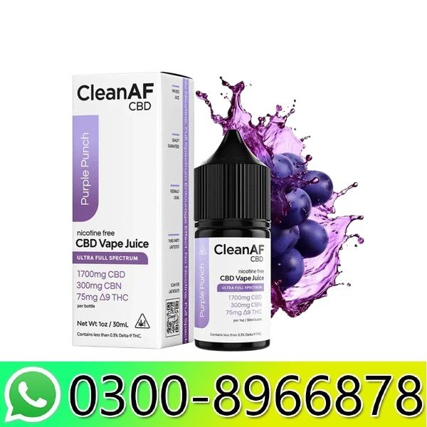 Purple Punch Clean AF CBD THC Vape Juice Price In Pakistan