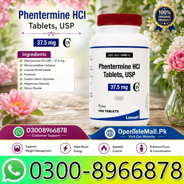Phentermine Hydrochloride Tablets USP 37.5 Mg Price in Pakistan