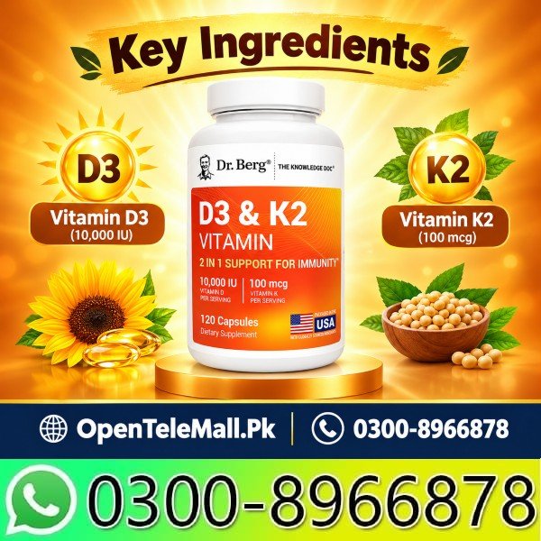 Dr. Berg Maximum Strength 2-In-1 Vitamin D3 K2 5000 in Pakistan