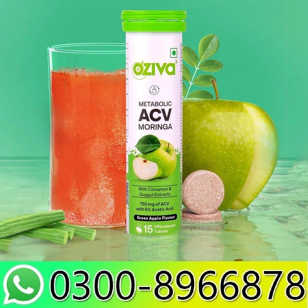 Oziva Apple Cider Vinegar Moringa Effervescent Tablets In Pakistan