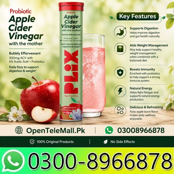 The Plant Fix Probiotics Apple Cider Vinegar Effervescent Tablets In Pakistan