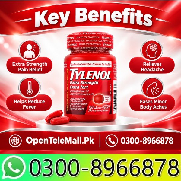 Tylenol Extra Strength 500mg Caplets in Pakistan